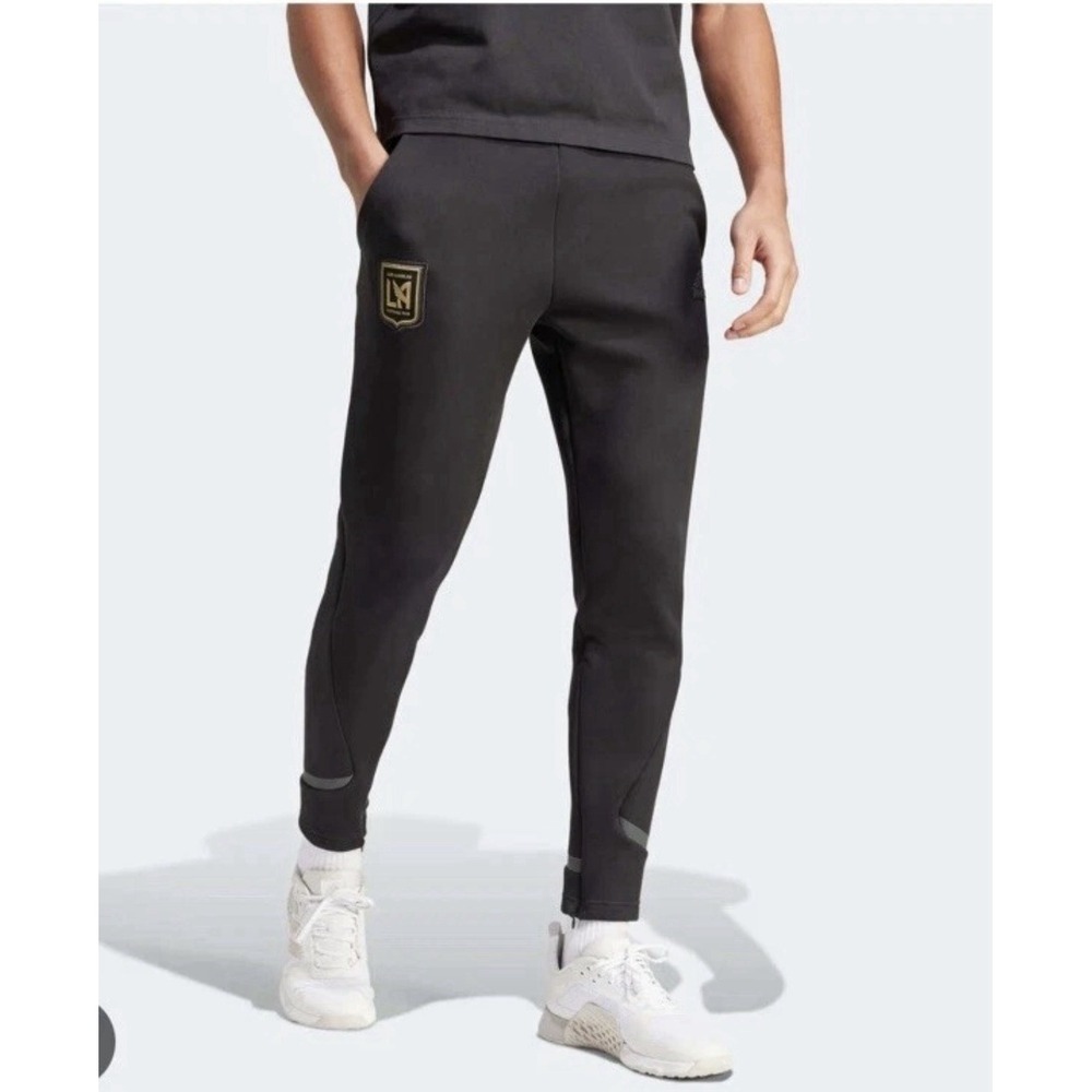 Adidas LAFC Travel Pants Large Los Angeles FC Soccer Black Joggers MLS IQ0714